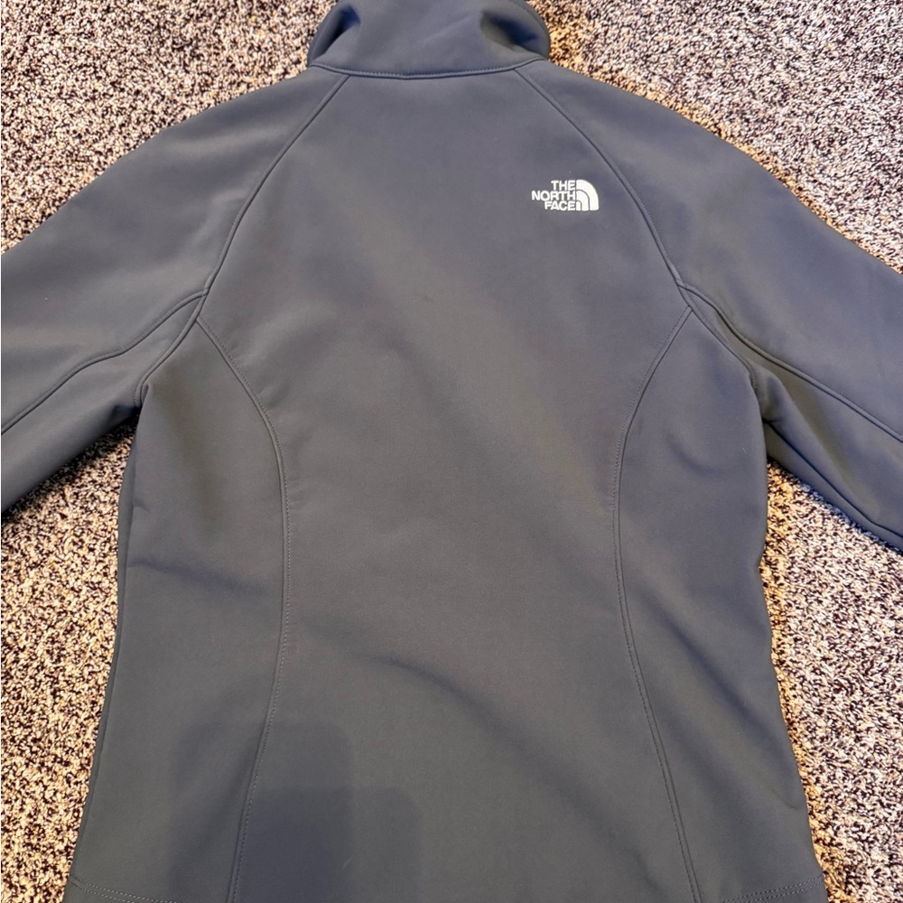 North Face Women’s Gray Apex Softshell Warm Zip Up Jacket Size Small Petite - Picture 12 of 16